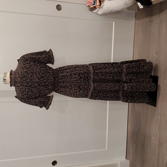 Max Studio women’s Black Floral Maxi Dress Size S new with tags - Picture 2 of 12